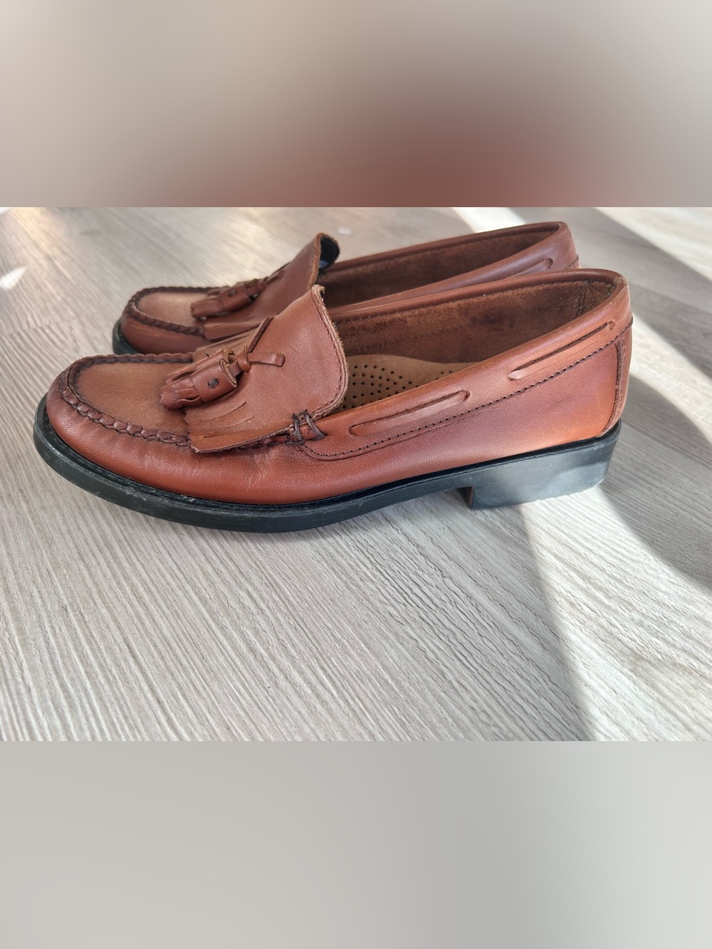 Bass Weejuns MARIETTA II Tassel Kiltie Loafers Womens Size 5.5W Brown Leather - Picture 6 of 10